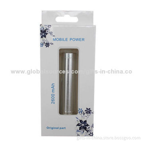 Power Bank/Charger for iPhone with Flash Light, 2,600mAh Capacity, 5V/1A Input